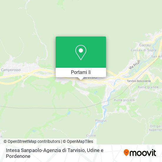 Mappa Intesa Sanpaolo-Agenzia di Tarvisio