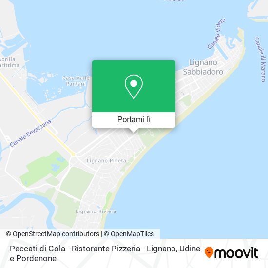 Mappa Peccati di Gola - Ristorante Pizzeria - Lignano