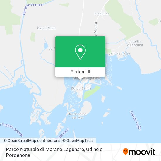 Mappa Parco Naturale di Marano Lagunare