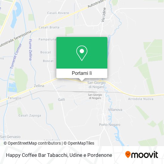 Mappa Happy Coffee Bar Tabacchi