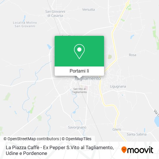 Mappa La Piazza Caffè - Ex Pepper S.Vito al Tagliamento