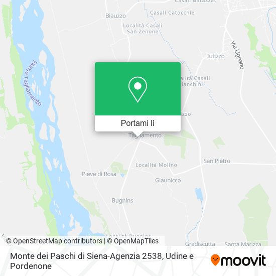 Mappa Monte dei Paschi di Siena-Agenzia 2538