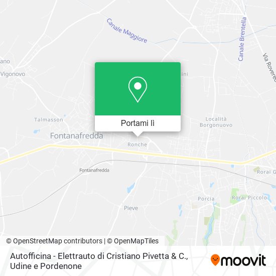 Mappa Autofficina - Elettrauto di Cristiano Pivetta & C.