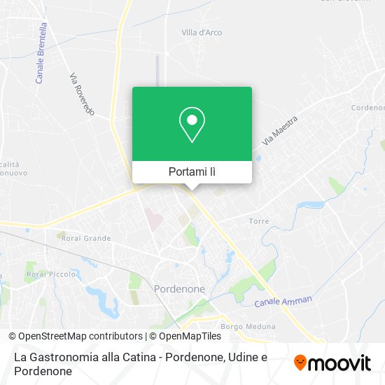 Mappa La Gastronomia alla Catina - Pordenone