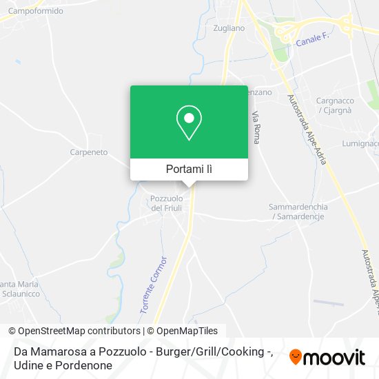 Mappa Da Mamarosa a Pozzuolo - Burger / Grill / Cooking -