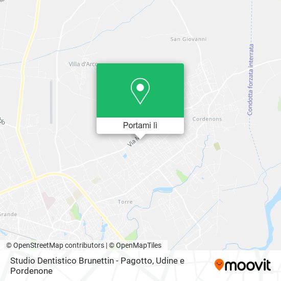 Mappa Studio Dentistico Brunettin - Pagotto