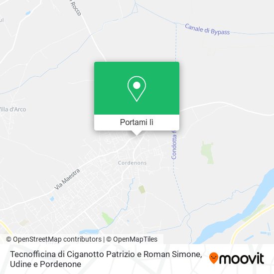 Mappa Tecnofficina di Ciganotto Patrizio e Roman Simone