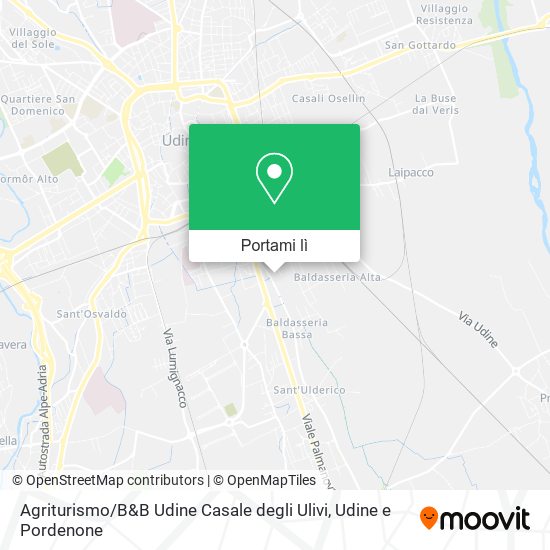 Mappa Agriturismo / B&B Udine Casale degli Ulivi