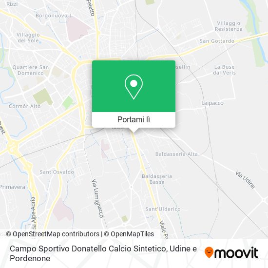 Mappa Campo Sportivo Donatello Calcio Sintetico