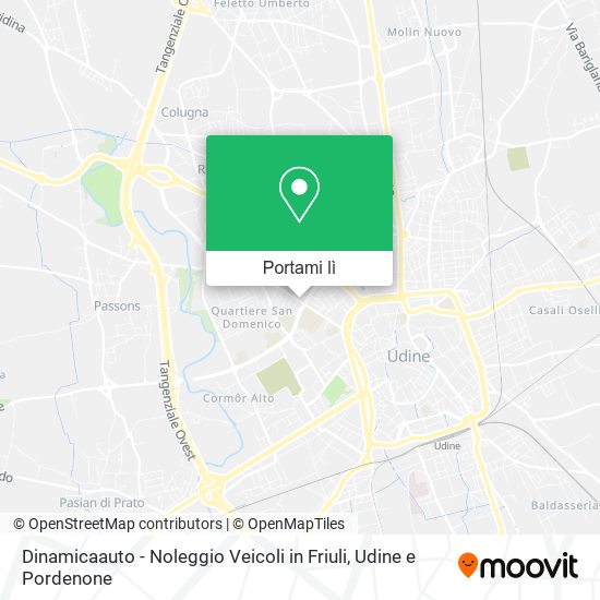 Mappa Dinamicaauto - Noleggio Veicoli in Friuli