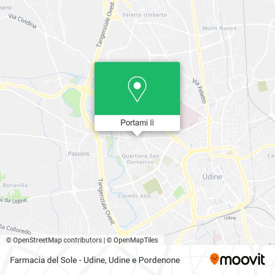 Mappa Farmacia del Sole - Udine