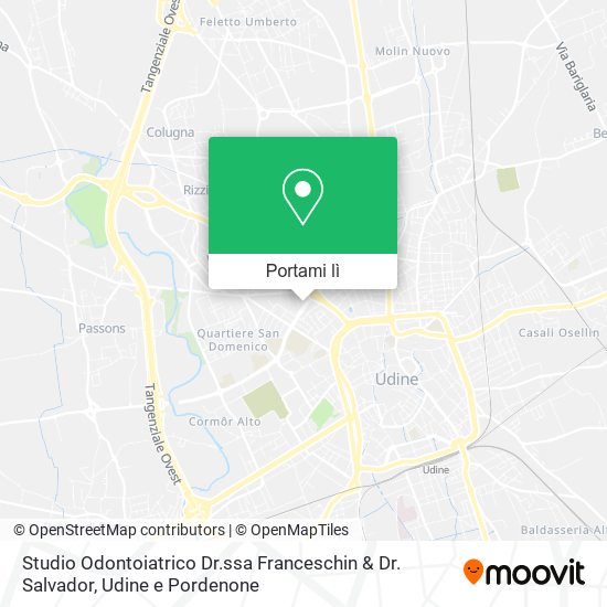 Mappa Studio Odontoiatrico Dr.ssa Franceschin & Dr. Salvador
