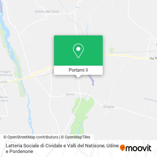 Mappa Latteria Sociale di Cividale e Valli del Natisone