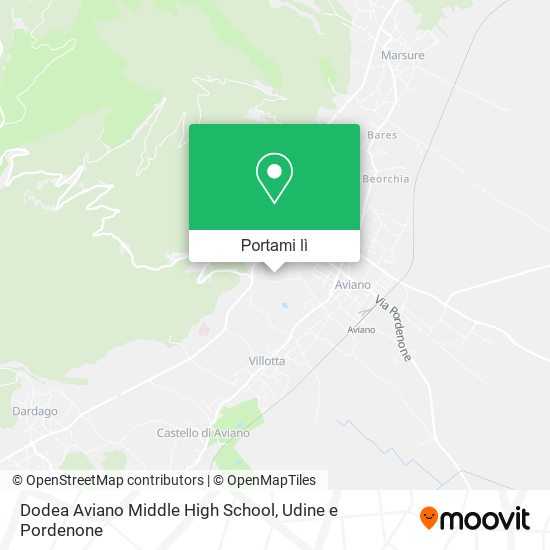 Mappa Dodea Aviano Middle High School
