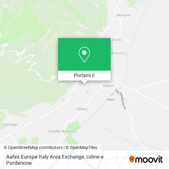 Mappa Aafes Europe Italy Area Exchange