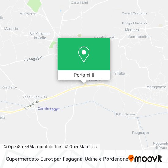 Mappa Supermercato Eurospar Fagagna