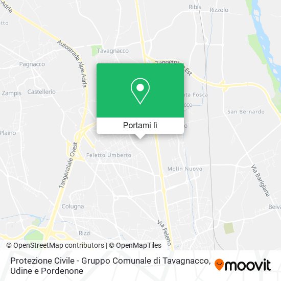 Mappa Protezione Civile - Gruppo Comunale di Tavagnacco