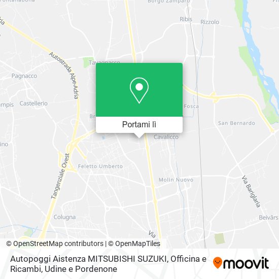 Mappa Autopoggi Aistenza MITSUBISHI SUZUKI, Officina e Ricambi