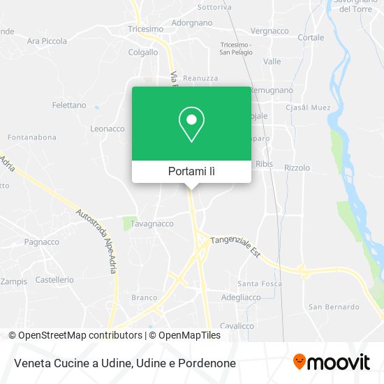 Mappa Veneta Cucine a Udine