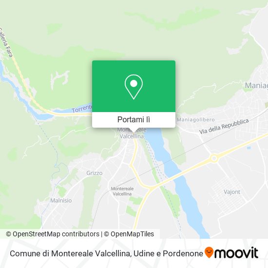 Mappa Comune di Montereale Valcellina