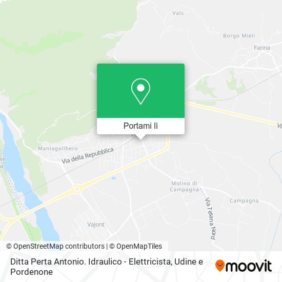 Mappa Ditta Perta Antonio. Idraulico - Elettricista