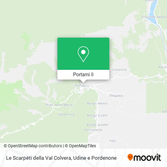 Mappa Le Scarpèti della Val Colvera