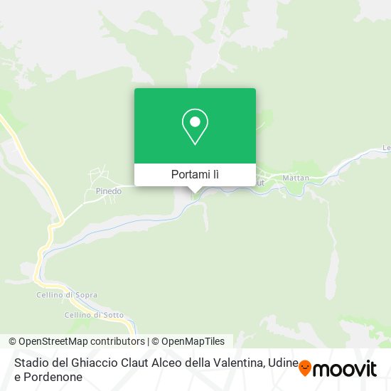 Mappa Stadio del Ghiaccio Claut Alceo della Valentina
