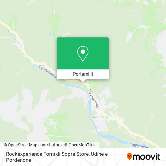 Mappa Rockexperience Forni di Sopra Store