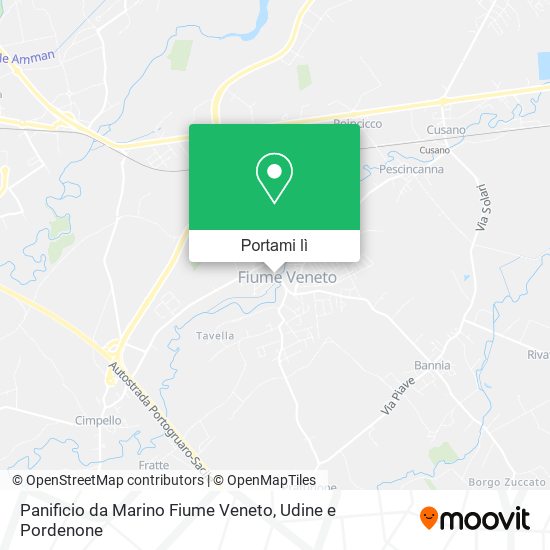 Mappa Panificio da Marino Fiume Veneto