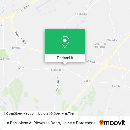 Mappa La Bertiolese di Piovesan Dario