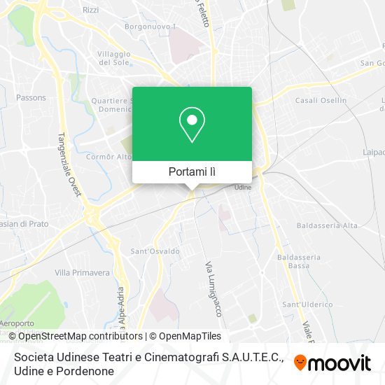 Mappa Societa Udinese Teatri e Cinematografi S.A.U.T.E.C.