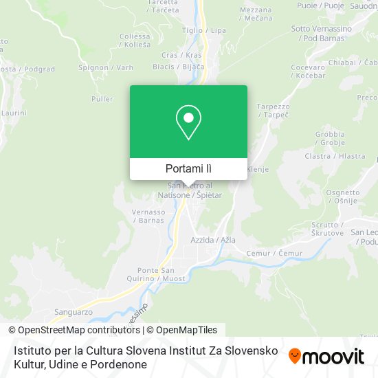 Mappa Istituto per la Cultura Slovena Institut Za Slovensko Kultur