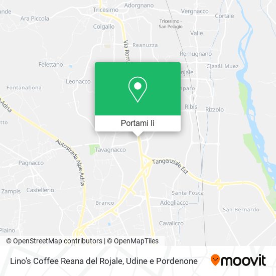 Mappa Lino's Coffee Reana del Rojale