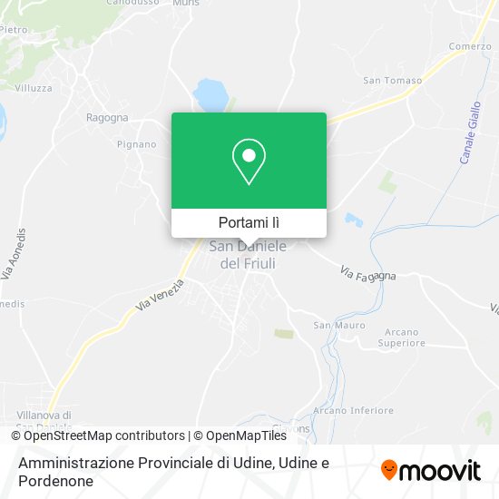 Mappa Amministrazione Provinciale di Udine