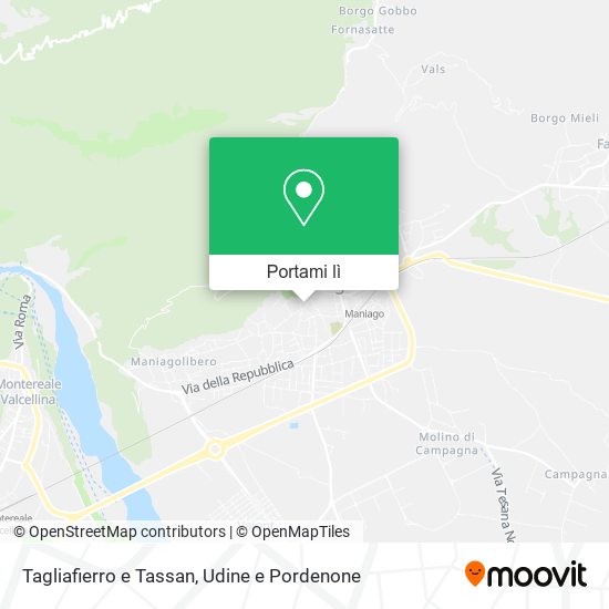 Mappa Tagliafierro e Tassan