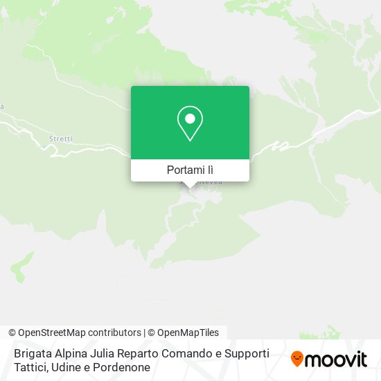 Mappa Brigata Alpina Julia Reparto Comando e Supporti Tattici