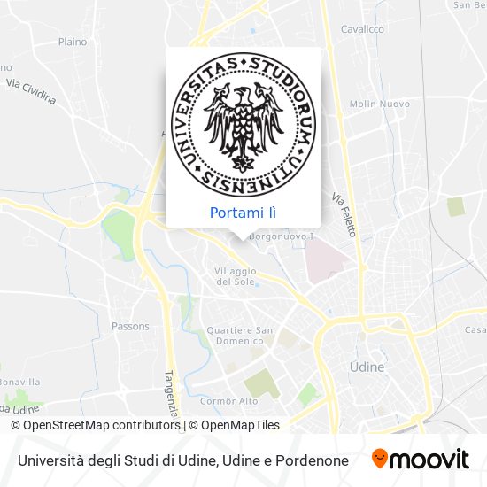 Mappa Università degli Studi di Udine