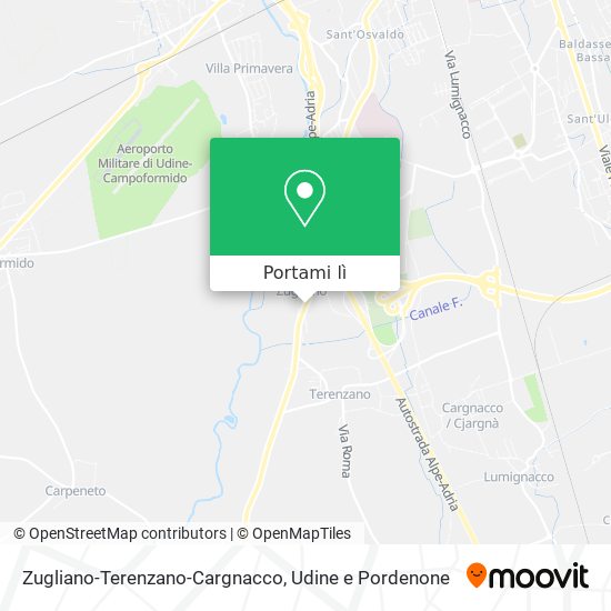 Mappa Zugliano-Terenzano-Cargnacco