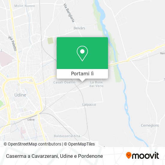 Mappa Caserma a Cavarzerani