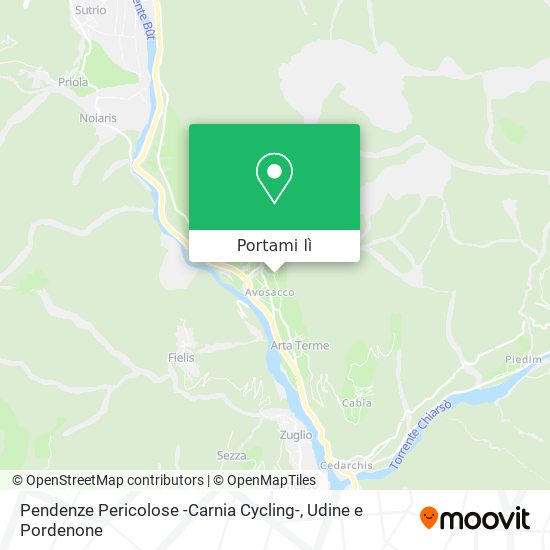 Mappa Pendenze Pericolose -Carnia Cycling-