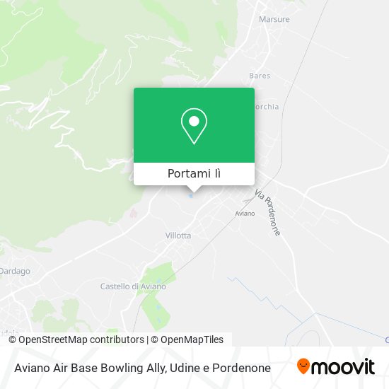 Mappa Aviano Air Base Bowling Ally