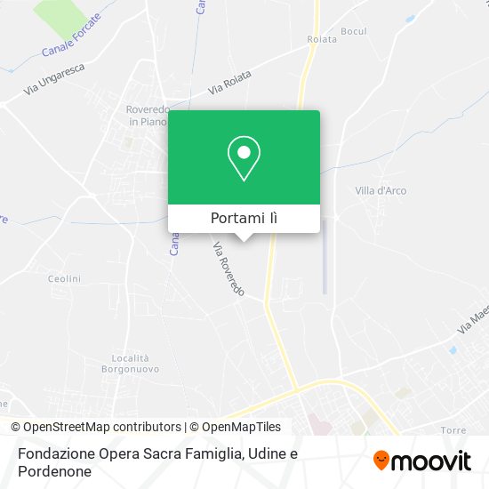 Mappa Fondazione Opera Sacra Famiglia