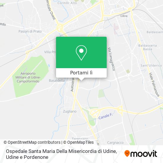 Mappa Ospedale Santa Maria Della Misericordia di Udine