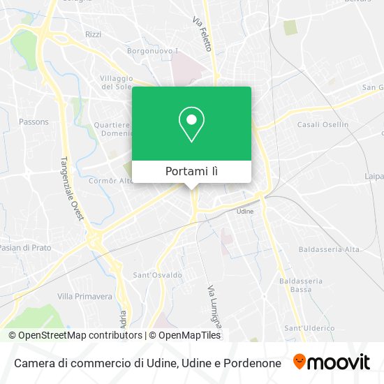 Mappa Camera di commercio di Udine