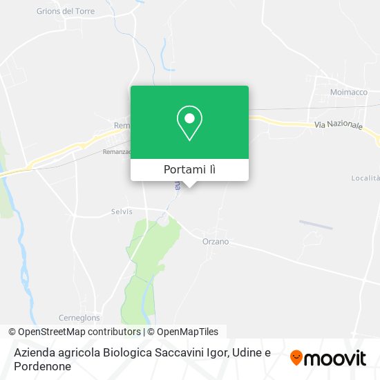 Mappa Azienda agricola Biologica Saccavini Igor