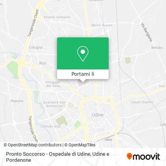 Mappa Pronto Soccorso - Ospedale di Udine