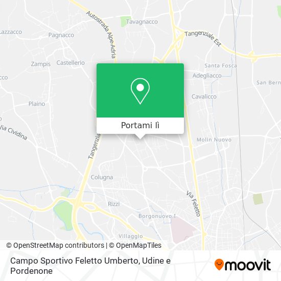 Mappa Campo Sportivo Feletto Umberto