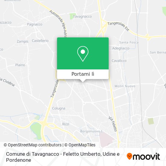 Mappa Comune di Tavagnacco - Feletto Umberto