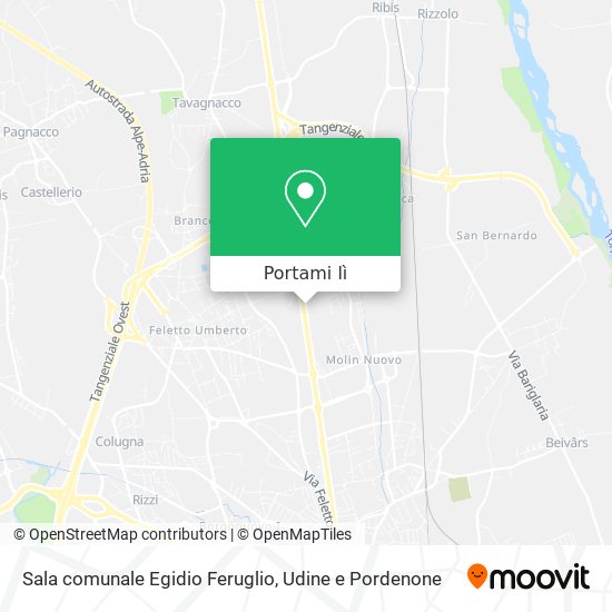 Mappa Sala comunale Egidio Feruglio