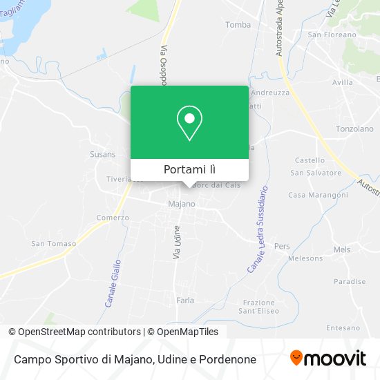 Mappa Campo Sportivo di Majano